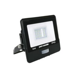 paul russells 10W Motion Sensor Outdoor Lights, 6500K Daylight 1000lm LED Floodlight with PIR Sensor, IP65 Waterproof Outside Security Night Light by Mains Powered for Garden, Outside Wall