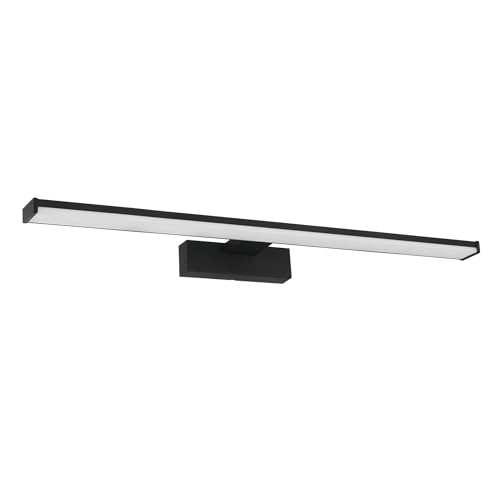 Eglo LED Mirror Light Galenzana-E, Bathroom Lamp, Metal Lamp in Black, White Plastic, Neutral White, IP44