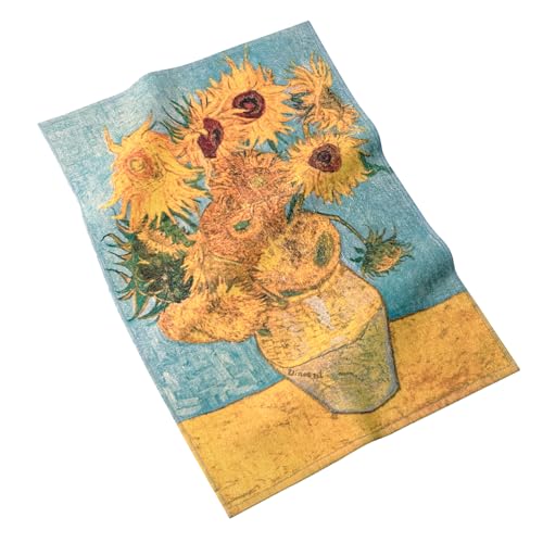 MuseARTa KT-VG-VS Cotton Tea Towel with Vase with Twelve Sunflowers by Artist Vincent Van Gogh 40 x 60 cm