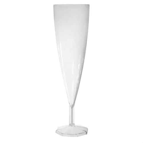 eGreen PP Disposable Champagne Flutes (Box 150) - Shatterproof design prevents glass breakages at busy outdoor events and catering venues, saving cleanup time.