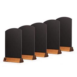 Chalkboards UK WC124FP A4 Table Top Chalkboards with Plinth (Pack of 5), Wood, Rustic Brown, 36 x 24 x 22 cm