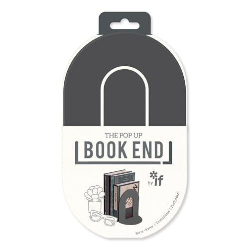 IF The Pop Up Book End, Folds Flat, Single Bookend, Mix & Match - Charcoal