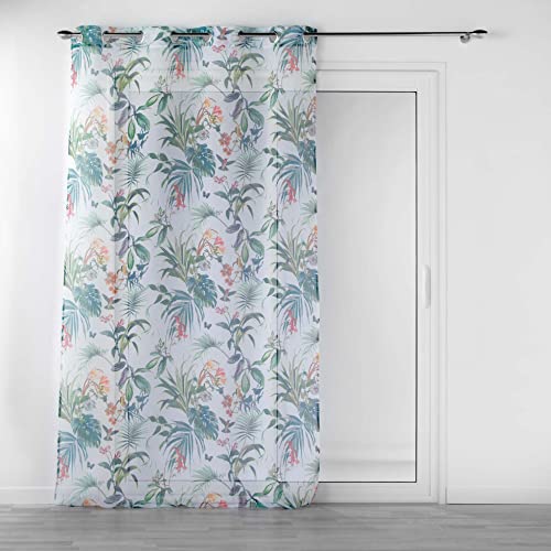 Douceur d'Intérieur, Eyelet Curtain 140 x 240 cm White Sandblasted Printed Fairy