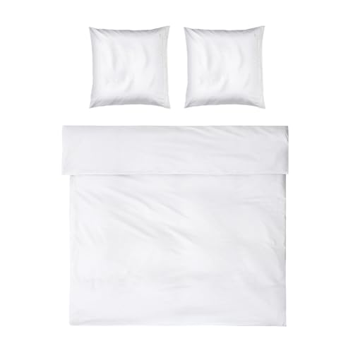 Möve Noblesse Bed Linen Set 200 x 200 cm + 2 x 80 x 80 cm 100% Cotton White/Champagne