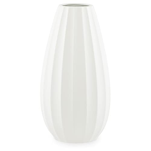 AmeliaHome Ceramic Vase Table Vase Decoration Cob Cream