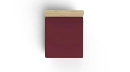 Premium Ranforce Double Fitted Sheet (140 x 190 + 30 cm), 100% Cotton, 155 Thread Count, Maroon, Soft, Durable, Machine Washable at 30°C, Ideal for Cosy Bedrooms