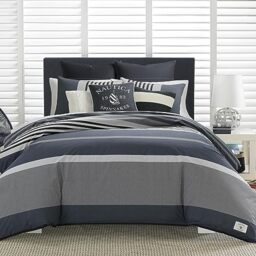 Nautica Rendon Duvet Cover Set, Full/Queen, Charcoal