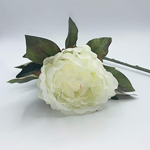 Wellhome Bouquet of Peony Fabric, White, 80 cm, Unit