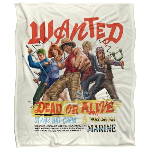 One Piece Straw Hat Crew Wanted Dead Or Alive Silky Touch Super Soft Throw Blanket 152 X 127 Cm