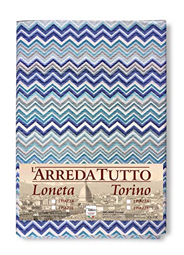 Tex family Large Scarf Blanket Sofa Cover Beatrix Blue Fabric - Double