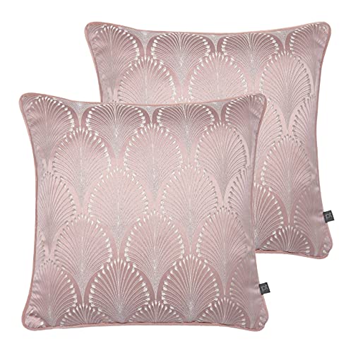 Prestigious Textiles Boudoir Polyester Filled Cushions (Twin Pack), Polyester, Metallic, Lycra, Blush