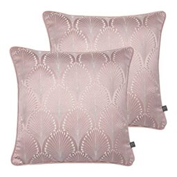 Prestigious Textiles Boudoir Polyester Filled Cushions (Twin Pack), Polyester, Metallic, Lycra, Blush