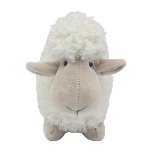 Lesser & Pavey Daisy Sheep Small Decorative Plush Doorstop - Charming sheep design, soft plush finish, sturdy filling, decorative accessory, practical household use