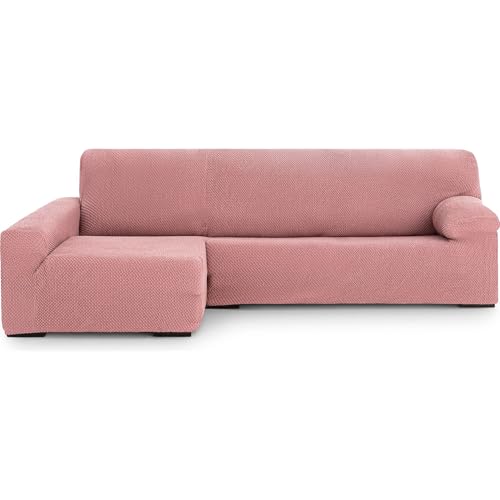 ECOMMERC3 Chaiselong - Universal and Versatile Long Left Arm Sofa Cover - Chaiselong Pink Protector Easy to Install for Back, Seat and Arms