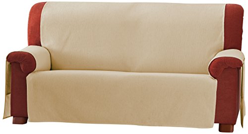 Eysa 4-Squares Zoco Non-Elastic Sofa Cover, Beige