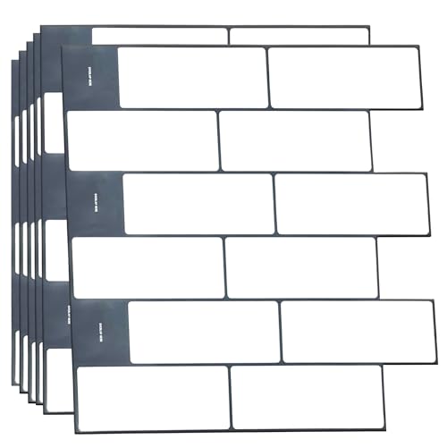 "WALPLUS 3D Tile Stickers Peel and Stick Backsplash Splashback Decals Tile Transfer for Kitchen Bathroom Living Room Stick on Tile Waterproof London Minimalist Brilliant White 18 Sheets 30.5cm(12"")"