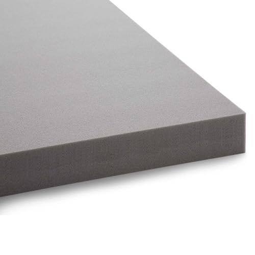 LUCID 3 Inch Bamboo Charcoal Memory Foam Mattress Topper - Mattress Topper 120 x 190 cm, Grey