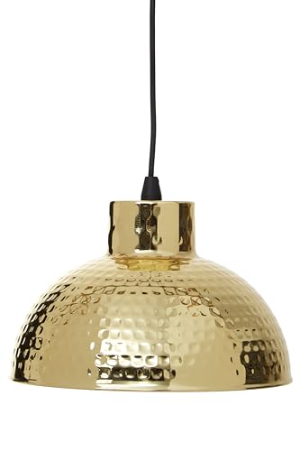 Premier Housewares Gold Finish Pendant Light Luxe Iron Ceiling Fixture Chandelier Style Gold Ceiling Light Metal Pendant Light Ceiling Light For Lounge 26 x 128 x 26 cm