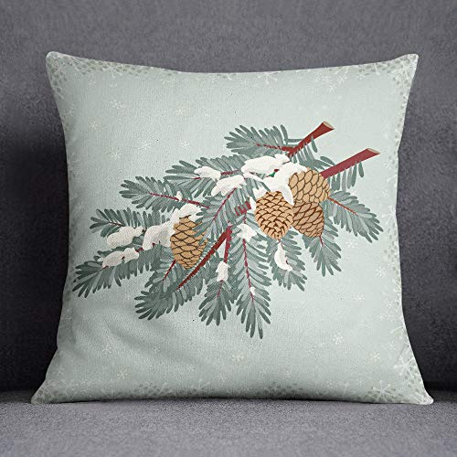 Questo Casa Christmas Tree Cushion Cover with Invisible Zipper Cushion Cover Decorative Cushion Cover Home Decor Sofa Coffee House Size 45 x 45 cm - Designed and Made in Turkey