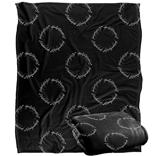 LORD OF THE RINGS The Blanket, 152 x 127 cm Ring Script Silky Touch Super Soft Throw Blanket