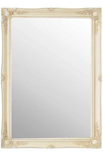 FRAMES BY POST WARM CREAM (not a distressed antique finish) Shabby Chic Rectangular Wall Mirror complete with Premium Quality Pilkington's Glass - Extra Large Size: 30 inches x 42 inches,Beige