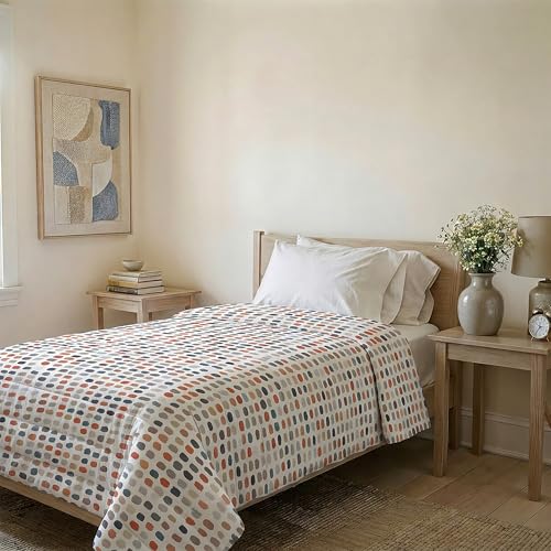 Italian Bed Linen BASIC Line Summer Quilt, Made in Italy, Printed Soft Microfibre Bedspread – Spring Summer Mid-Season Quilt – Sketch, Single 160 x 240 cm