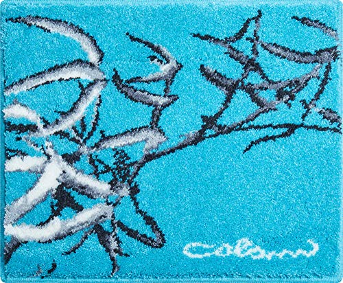 Grund Designer Bath Mat COLANI, Ultra Soft and Absorbent, Anti Slip, 5 Years Warranty, Colani 23, Small Mat 50x60 cm, Turquoise