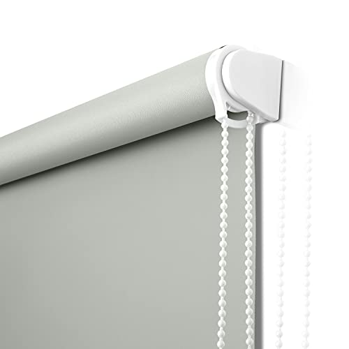 "NUTRO CHILL Blackout Shade Window Roller Blinds 34"" W x 68"" L Light Gray - Window Blinds with Chain Cord, Thermal Insulated, Easy to Install Blackout Roller Blinds for Home, Door, Kitchen, Bathroom"