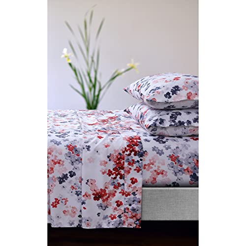 Tribeca Living Azores Home Juliette Printed Deep Pocket Sheet Set Red Queen, JUL110SHEQURE