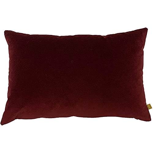 furn. Contra Cushion Cover, Velvet Oblong Design, Polyester, Linen, OxBlood, 40 x 60cm