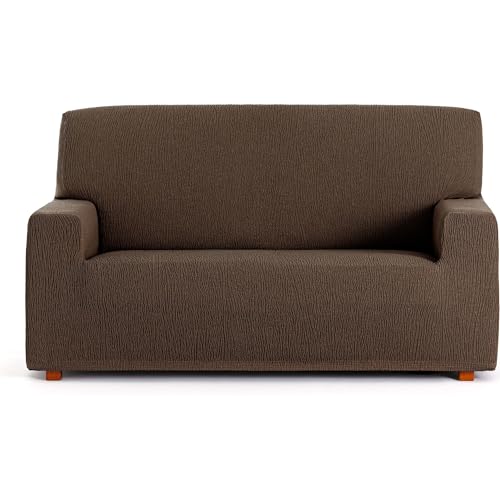 ECOMMERC3 Universal and Versatile 2 Seater Sofa Cover ??? Brown Sofa Cover Protector Easy to Install for Back, Seat and Arms