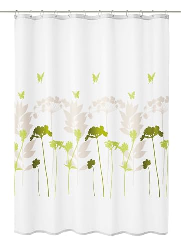 Kleine Wolke Shower Curtain, Polyester, Green, 120 x 200 cm