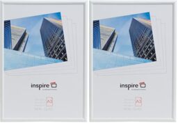 Hampton Frames EASY LOADER Poster Certificate Photo Frame Acrylic (Non Glass) White A3 (30x42cm) EASA3WHP (Pack of 2)