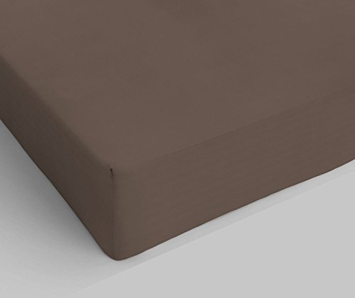 Italian Bed Linen ki-atreve by Matthew Bosio Sheet Low Corners with Brown 90 x 200 cm Individual