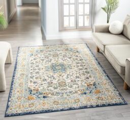 San Marino Multicolour Traditional Living Area Rug, Medallion, 160x230cm