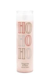 Paddywax Scented Candles Holiday Spark Collection Colourful Wax Candle in Clear Glass, 300g, Tangerine & Clove