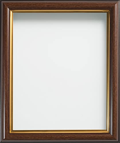 Frame Company Eldridge Mahogany 12x12 Photo Frame with Real Glass - Fits a 12x12 image, Frame size 12x12, Overall approx 14.4x14.4, Real Glass Front