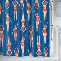 Spirella Polyester Bath Curtain 240 x 180 cm Blue