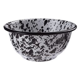 Premier Housewares Small Black and White Bowl Serving Bowl/Salad Bowl Ideal For Fruit Cereal Contemporary Bowl Decorative Bowl 7 x 14 x 14