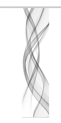 Home Fashion 86475 Ferrol Decorative Panel Blind with Digital Print 245 x 60 cm – Grey – Fabric