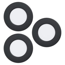 EGLO 3-piece LED recessed spotlight set Fueva 5, Ø 8.6 cm