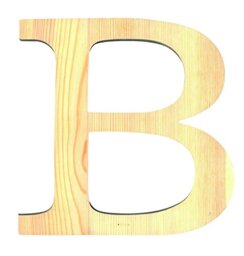 Artemio 11.5 cm Wooden Letter B in Upper Case, Beige