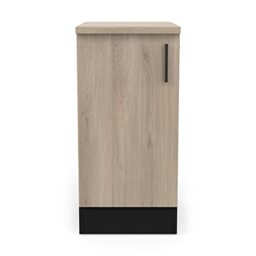 Demeyere Mobile Basso Cucina-1 Anta Origan-Made in France-Garanzia 2 Anni, Legno ingegnerizzato, Kronberg/Nero Opaco, L 40 x P 60 x H 85 cm