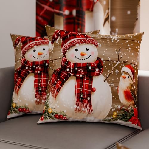 PETTI Italian Artisans - Pair of 35x35 cm Microfiber Cushion Covers, Christmas Pillow Cases, Christmas Decor Cushions for Bedroom, Sofa, Living Room, Set of 2 Cushion Covers, Xmas Pillow Case 10