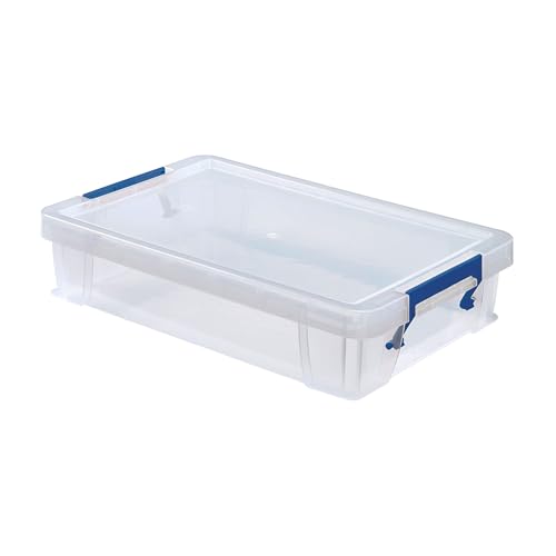 Bankers Box Storage Box 5.5L (5 Pack) - BPA-Free, Stackable Plastic Organizer with Clip-Lock Lid, Impact-Resistant & Fully Recyclable for A4 Papers, Documents, Home & Office Supplies