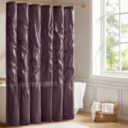 Madison Park Laurel Polyester Shower Curtain Color: Plum, 72x72