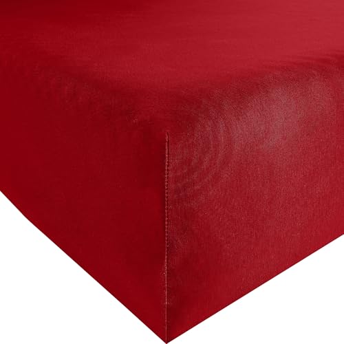 Bassetti Rosso Siena 9235188 Plain Fitted Sheet Cotton/Elastane 180 x 200 cm / 200 x 220 cm