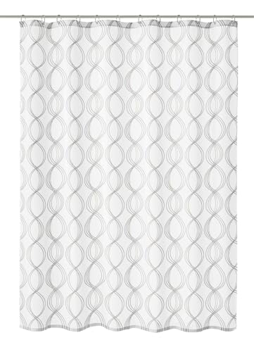 Kleine Wolke Shower Curtain, Polyester, White, 240 x 180 cm