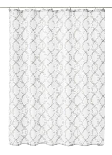 Kleine Wolke Shower Curtain, Polyester, White, 240 x 180 cm
