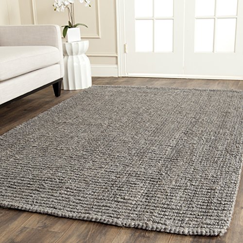 Safavieh Natural Fiber Indoor Hand Made Rectangle Area Rug, Natural Fiber Collection, NF447, in Light Grey, 183 X 274 cm for Living Room, Bedroom or Any Indoor Space